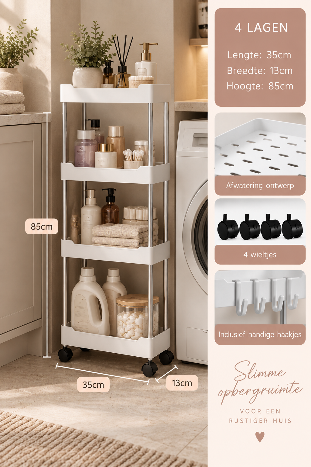 SlimSpace Opbergtrolley