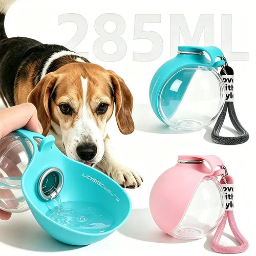 Ultimate Travel Companion: Leak-Proof Plastic Water Bottle for Dogs and Cats with Lanyard - Foldable and Compact for Outdoor Adventures
