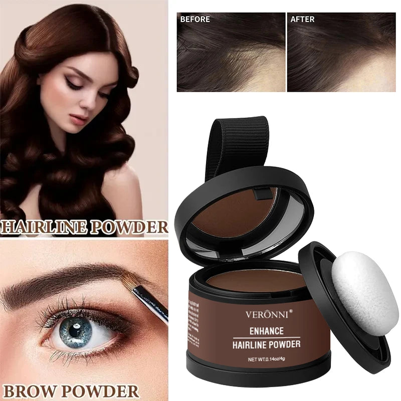 Hairline Shadow Powder,Instantly Conceal Hairline and Hair Root, Waterproof Hairline Powder Filler,Hair Root Cover,Scalp Powder